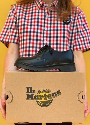 🌻туфли кожаные dr martens 1461 mono black