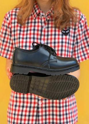 🌻туфли черные кожаные dr martens 1461 mono black2 фото