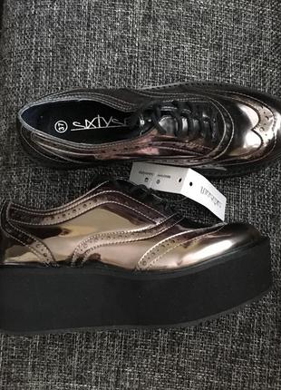 Распродажа стильные ботинки оксфорды на платформе zara2 фото