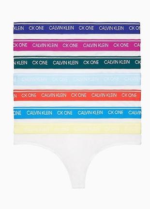 Комплект из 7 пар трусиков неделька стрингов ck one кельвин кляйн calvin klein размер s оригинал