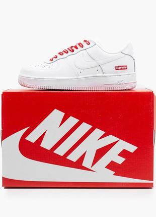 Снижка❤кроссовки nike air force 1 '07 supreme "white"