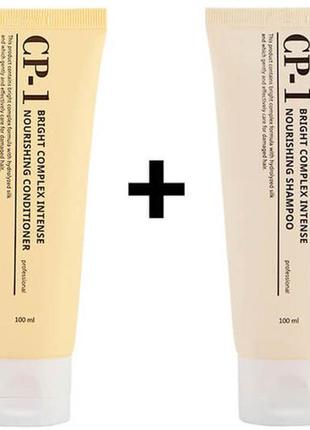 1.протеиновый шампунь с коллагеном cp-1 bright complex intense nourishing shampoo 100 мл