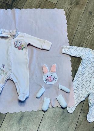 Замечательный наборчик два хлопковых человечка и флисовый плед с объёмной аппликацией зайчика 🐇 next
