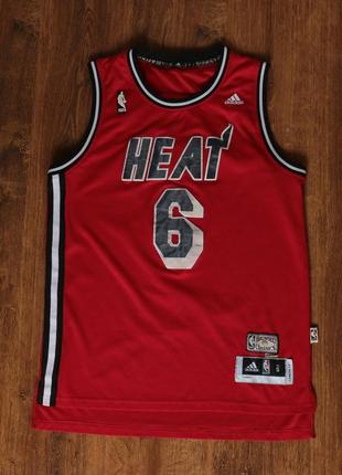 Баскетбольная майка adidas basketball lebron james miami heat jersey