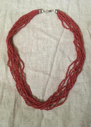 Ожерелье биспер коралл