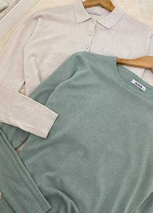 Базовый джемпер приятного мятного цвета collouseum2 фото