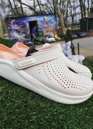 сабо Slides crocs крокс powder (пудровые кроксы)