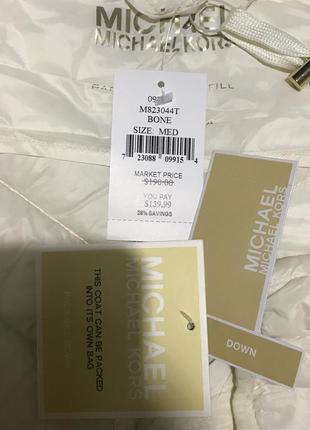 Куртка пуховик michael michael kors short packable jacket m823044t оригинал5 фото