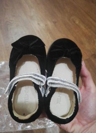 Детские босоножки кожа сандалии для девочки размер 3 черных с бантиком3 фото