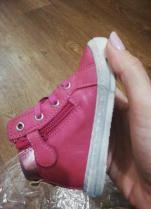 Ботинки сапоги детские кожаные розовые5 фото