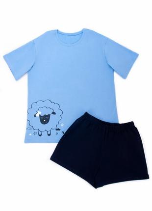 4кольори❗ хлопковая пижама футболка + шорты, комплект для дома и сна, легкая пижама, хлопковая пижама, комплект для дома6 фото