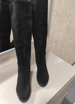 Сапоги женские зимние, натуральная замша