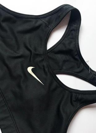 Женский спортивный чёрный топ майка nike dry-fit original. р. м5 фото