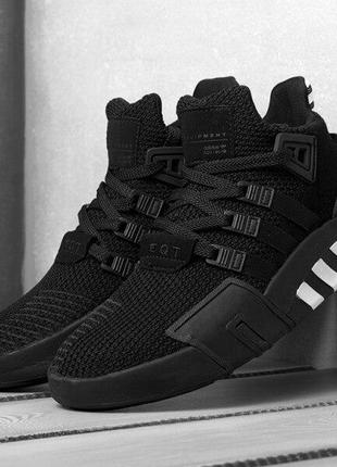 Чоловічі чорні кросівки adidas eqt bask adv black (адідас ект весна/літо41-45)