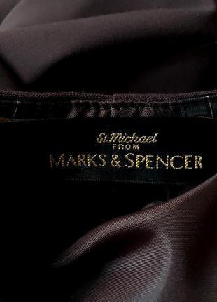 Новая винтажная миди юбка карандаш с поясом темно-шоколадного оттенка stmichael marks and spencer2 фото