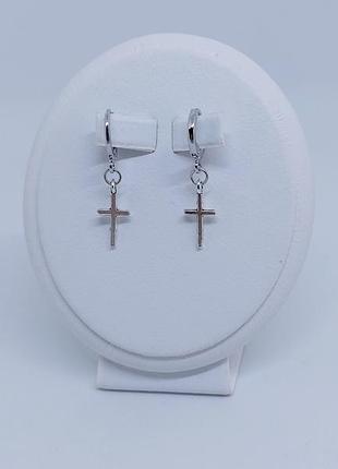 Сережки "хрестики" 4