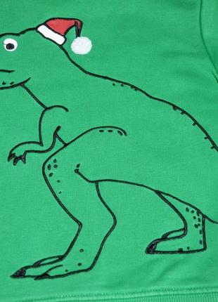 Зеленый свитшот худи толстовка с динозавром h&m4 фото