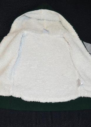 Теплая шерстяная кофта свитер на змейке на флисе p & d 1,5 - 2 года7 фото