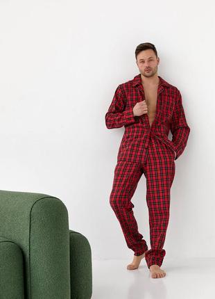 Пижама мужская пижама в клетку2 фото