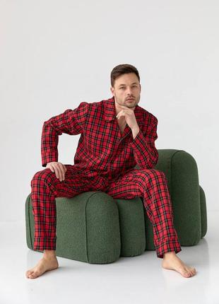 Пижама мужская пижама в клетку1 фото