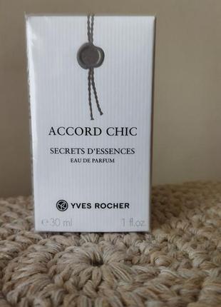 Парфумована вода accord chic yves rocher
 30 ml