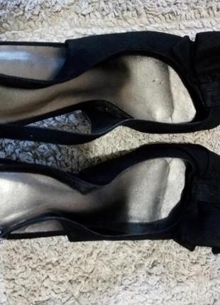 Черные замшевые вечерние босоножки туфли сабо замш6 фото