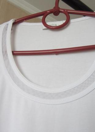 Кофточка з тканини стрейч з прозорою вставкою по вырезудлина 60 см, рукав-42 см, плечі2 фото