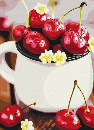 Картина за номерами: стиглі черешні 40*50см, bs53397