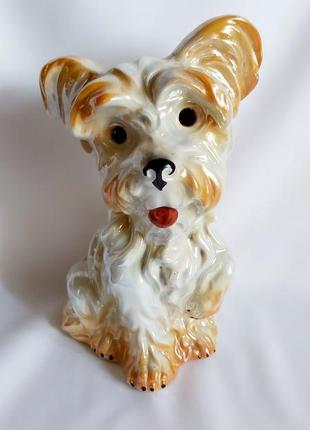 Статуетка собака светильник гдр вінтажна порцелянова