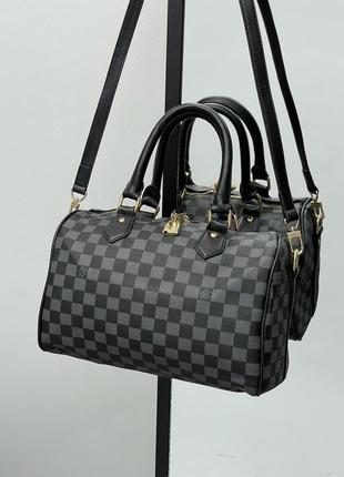 Сумка в стиле louis vuitton speedy 30 grey8 фото