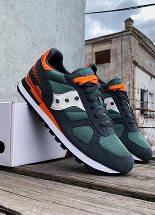 Чоловічі оригінальні кросівки saucony shadow original 2108-806s dark grey/green