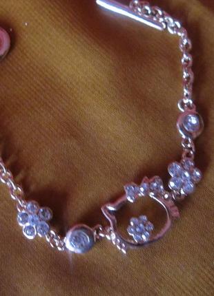 Позолочений браслетик хелло, кіті