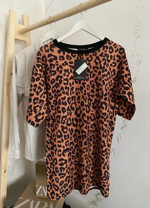 Удлиненная футболка тигровая тигровая animal туника zara2 фото