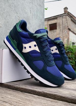 Мужские оригинальные кроссовки saucony shadow original 2108-805s navy/blue