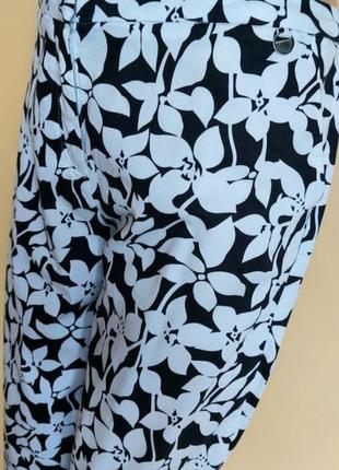 Летние коттоновые брюки, штаны, чиносы,цветочный принт8 фото