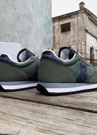 Мужские оригинальные кроссовки saucony jazz original 2044-653s forest/navy6 фото