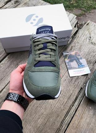 Мужские оригинальные кроссовки saucony jazz original 2044-653s forest/navy5 фото