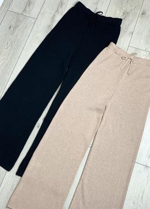 Трендовые теплые брюки прямого кроя из кашемира10 фото