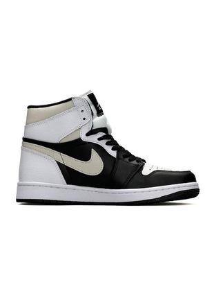 Женские кроссовки nike air jordan 1 high black white grey”#найк3 фото