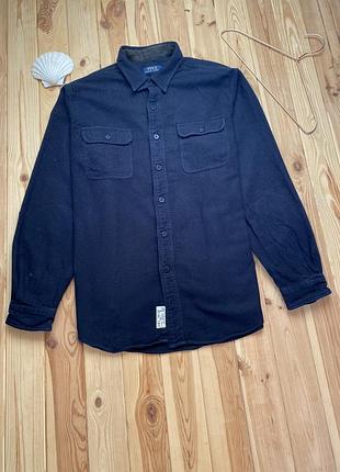 Шерстяной овершот - фланелевая рубашка polo by ralph lauren из новых коллекций