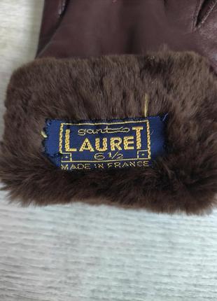 Винтажные женские перчатки gants lauret francе