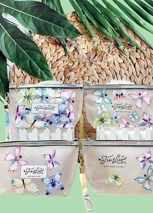 Косметичка женская силиконовая "нежные бабочки" #11653-6 (24*14*6см)