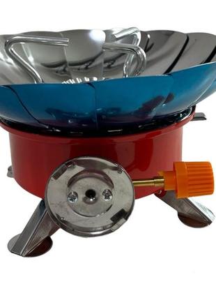 Газовий пальник із захистом від вітру camping stove ma-2002 фото