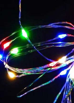 Гирлянда роса 3м от usb, 30 led, цвет мультиколор.