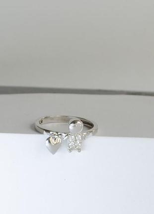 Серебряное кольцо для мам1 фото