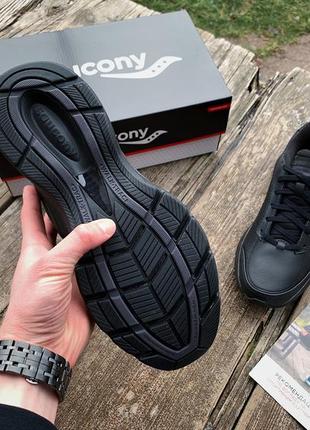 Мужские кожаные кроссовки saucony omni walker 3 40202-2s black6 фото