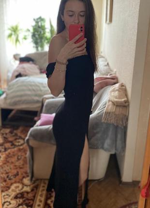 Длинное платье из вискозы