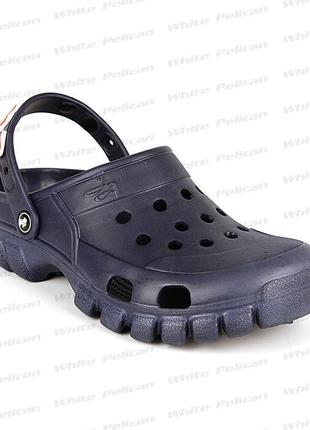 Мужские тапочки crocs сабо синий кроксы шлёпки (размеры: 41,42,43,44,45)2 фото