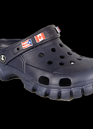 Мужские тапочки crocs сабо синий кроксы шлёпки (размеры: 41,42,43,44,45)1 фото
