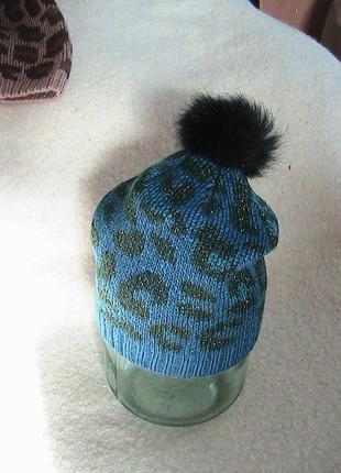 Вязаный теплый комплект изумрудного цвета от tchibo (немечесть): шапка + снуд4 фото